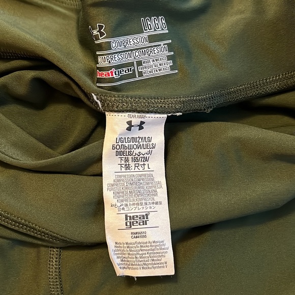 Under Armour Army Green Compression Heat Gear- Large - Picture 3 of 3